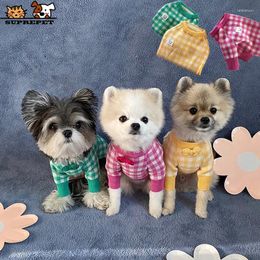 Dog Apparel SUPREPET Cute Costume Plaid Pet Sweater Winter Clothes For Small Dogs Pomeranian Accessories Chihuahua Warm Puppy Outfit