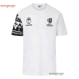 Rugby-Trikots 2023 English Football Trikot Fidschi White T-Shirt S-3XL