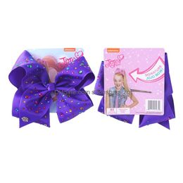 Accessori per capelli per bambini clips da 8 pollici imitazione diamanti a costola con cartoncino per peperoncini.