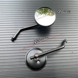 Motorcycle Rearview Side Mirror with 10mm Screws Universal Round Retro Modified Motorbike Cafe Racer Rearview Mirrors