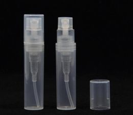 jxcaih 50PiecesLot 2ml 3ml 5ml Plastic MINI SAMPLE Refillable Bottle Dull Polish Translucence Sample Spray Perfume Bottle 201019966954