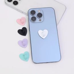 Self Adhesive Metal Heart Phone Charm Holder Mini Mobile Phone Case Finger Ring Stand Hooks Buckle Charms Clasp for Iphone 14