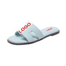 2024-3 Hög kvalitet för kvinnor märke Sandaler Designer tofflor Flat Flip Flops Crocodile Skin Slide Ladies Beach Sandal Summer With Box