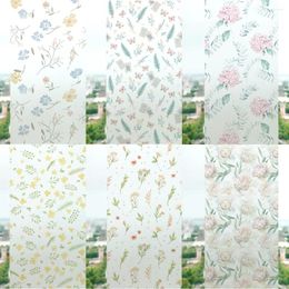 Window Stickers Decorative Film Privacy Insulation Sun Protection Sticker Flower Room Decoration Accessories For Women