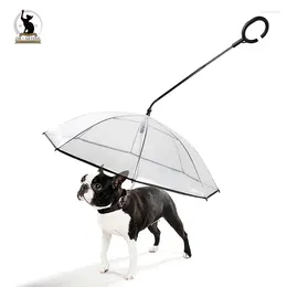 Dog Apparel 360 Adjustable Pet Umbrella With Leash C-Shape Handle Transparent For Puppy Dogs Rain Snow Day Suppliers