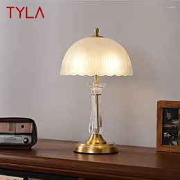 Table Lamps TYLA Modern Brass Lamp LED Creative Luxury Fashion Crystal Copper Desk Light For Home Living Room Bedroom Decor