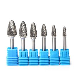 FX Type Head Tungsten Carbide Rotary File Tools Drill Milling Carving Bits Tools Point Burr Die Grinder Abrasive for metal wood