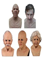 Party Masks Old Man Scary Mask Cosplay Full Head Latex Halloween Horror Masquerade Headgear DropShI94245946844349