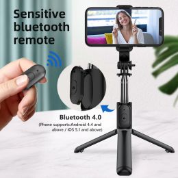 Mini Selfie Stick with Fill Light Tripod with Bluetooth Remote Shutter Retractable Rod for Samsung Xiaomi iPhone Smartphone