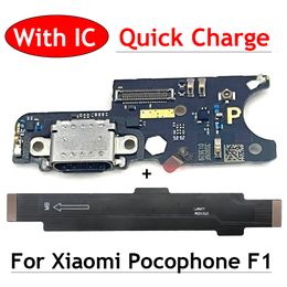 New For Xiaomi Pocophone Poco F1 USB Charging Port Mic Microphone Dock Connector Board Main Flex Cable Repair Parts