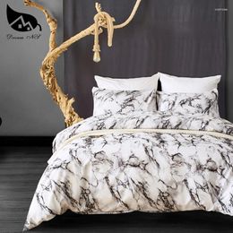 Bedding Sets Dream NS Set High Quality Polyester Fiber Three Piece Suit Marble Texture Home Quilt Cover Pillow Case