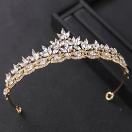 Luxury Rhinestone Bridal Crown Tiara Silver Plated Crystal Prom Diadem Crowns Headband Wedding Hair Accessories Jewellery Crown