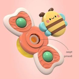 1PC Baby Cartoon Sea Animal Spinners Toy ABS Suction Cup Spinning Top Gyro Stress Reliever Kids Bath Toys ed84ee