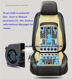 Car Seat Covers Ventilated Cooling Massage Cushion For All Cars Automotive Speed Adjustable 16 Fans Functional Powerful Pad Xgjda