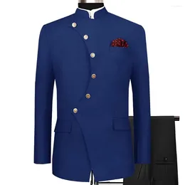 Men's Suits Style Suit Design Wedding Tuxedo 2 Piece Set Single Breasted Blazer Formal Groom Jacket Pants Elegant Male