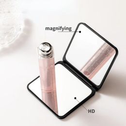 Double Sided Mini Folding Makeup Mirror Portable 2-Face Square Cosmetic Mirror Compact Pockets Mirror for Traveling Womens Gifts