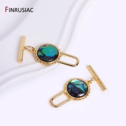 18K Gold Plated Natural Abalone Shell Butterfly Toggle Clasps,OT Clasps For Bracelet Necklace Making Supplies Jewelry Connector