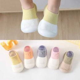 First Walkers Baby shoes fashionable baby socks shoes toddler first steps boys and girls toddler shoes non slip soft rubber shoes d240525