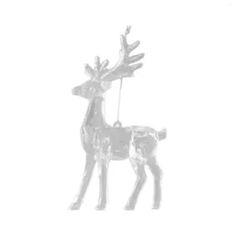Christmas Decorations Tree Ornament Elk Deer Transparent Xmas Decor Charm Pendants For Year Wreath Garland Indoor Holiday Birthday