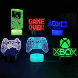 Night Lights Suitable for XBOX game 16 Colour change night light 3D acrylic LED touch desk light atmospheric room decoration fantasy light S2452410