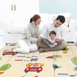 Play Mats Non-Toxic Foldable Baby Play Mat Educational Childrens Carpet in the Nursery Climbing Pad Kids Rug Activitys Games Toys 180*100 T9KF