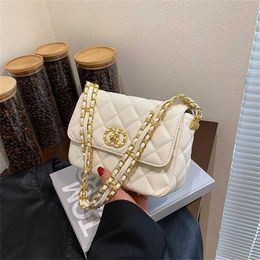 22% OFF Designer bag Exquisite Fashionable Underarm Bag for Women Fashionable Solid Colour Small Square Bag Noble Lingge Chain One Womens Bag
