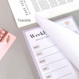 52 Sheets Daily Weekly Planner Memo Pads To Do List Time Schedule Journal Agenda Organizer Cute Morandi Notepads Stationery