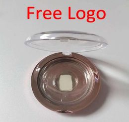 ELB013 false eyelash plastic round box fake eyelashes empty boxes lash case with tray and paper base board Logo 9047645