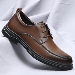 Casual Shoes Spring Soft Leather Lace-up Oxford Men Italian Party For Wedding Formal Designer
