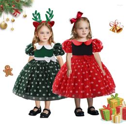 Girl Dresses Girl's Dress Fashionable Polka Dot Bubble Sleeve Princess Baby Flower Boy Carnival Christmas Birthday Party Performance
