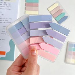 1Pcs Slim Index Stickers Memory Notes Tag Book Spot Marker PET Colour Transparent Sticky Note Pastel Sticker School Supplies
