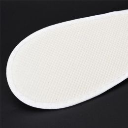2024 Disposable Travel Hotel Slippers White Towelling Closed Toe Spa Shoes Bathroom Sets Washroom Shower Bath Accessories
