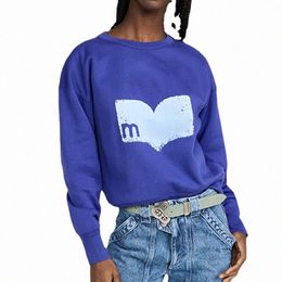 2024SSs Isabel Marant Designer Sweatshirt Fashion Hoodie Classic-Buchstaben Terry Baumwollpullover Frauen Kleidung 7 Farbe U2on#