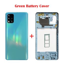 Original For Samsung Galaxy A71 2020 A715 A715F Battery Cover A71 Rear Door Back Housing Replacement Part with Camera Frame lens