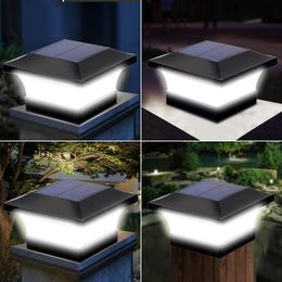 1-4pcs Solar Light Outdoor LED Post Deck Cap Fence Landscape Lamp Waterproof IP65 Garden Gate Solar Powered Lamp Decoration