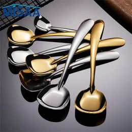 Spoons Flat Bottom Spoon Durable Easy To Clean Highly Polished Highest Evaluation Quality Selling Thick Lasting