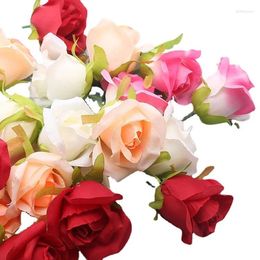 Decorative Flowers 20pcs Big Rose Head Large Roses Heads Silk Flower Artificial DIY Home Wedding Craft Supplies Decoration Accessories