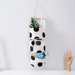 Storage Bags Wall Hanging Bag 3 Pockets Over The Door Organizer For Home Bedroom