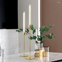 Candle Holders Romantic Nordic Metal Candlestick Gold Wedding Decoration Bar Party Home Decor Candlelight Dinner