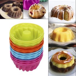 Baking Moulds Jelly Mould Thread Shape Silicone Pudding Cupcake Muffin Donut Mould 12pcs/set Non-Stick