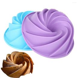 Baking Moulds 12pcs/set Silicone Muffin Cups Food Grade Whirlwind Spiral Cake Mold Easy Release High Temperature Resistant