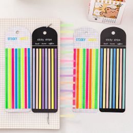 1 Piece Lytwtw's Cute Very Thin Strip PET Sticky Notes Adhesive Office School Supplies Stationery Memo Pad Index Notepad