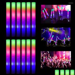 Party Decoration 12/15/30/60Pcs Cheer Tube Stick Glow Sticks Dark Light For Bk Colorf Wedding Foam Rgb Led Drop Delivery Home Garden Dhu3O