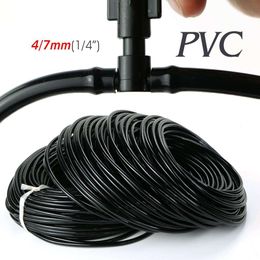 10/20/40M ID-4mm PVC Garden Watering Hose 4/7mm Micro Drip Tube 1/4" Pipe Agriculture Mist Spray Irrigation Systems L2405