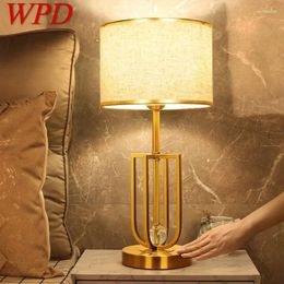 Table Lamps WPD Modern Touch Dimming Lamp Vintage LED Creative Crystal Simple Desk Lights For Home Living Room Bedroom