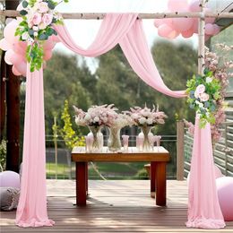 Curtain 3/6m Wedding Arch Drape Fabric Sheer Chiffon Tulle For Banquet Birthday Party Backdrop Chair Sashes Decor Yarn