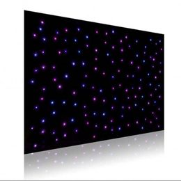 Customized Stage Background LED Star Curtain RGBW/RGB Colored LED Stage Backdrop LED Star Cloth For Wedding Decoration