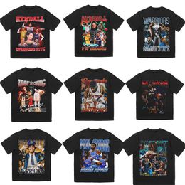 Summer Crew Neck T-shirts Designer Mens Shirt Lakers Printing t-shirts Man Fashion Tees Cotton T Shirts Graphic Black Short Sleeve 2XL US