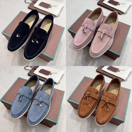 Designer Shoes Casual loafers Dress Shoes Women Men Flat Classic Low Top Luxury Suede Cow Leather Oxfords Shoe Moccasin Slip On Rubber Sole Flats