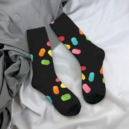 Women Socks Colorful Jelly Beans Winter Sweet Candies Stockings Novelty Men Warm Soft Printed Running Anti Skid